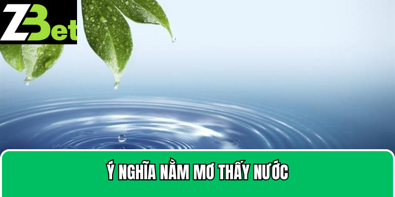 Luận giải nằm mơ thấy nước